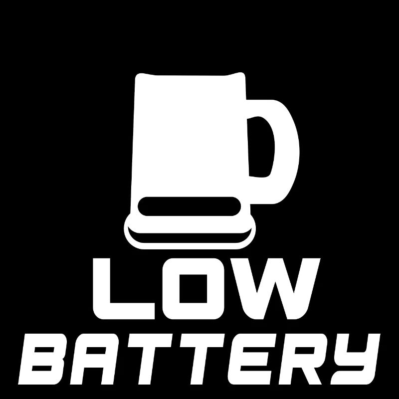 Low battery Beer (White)