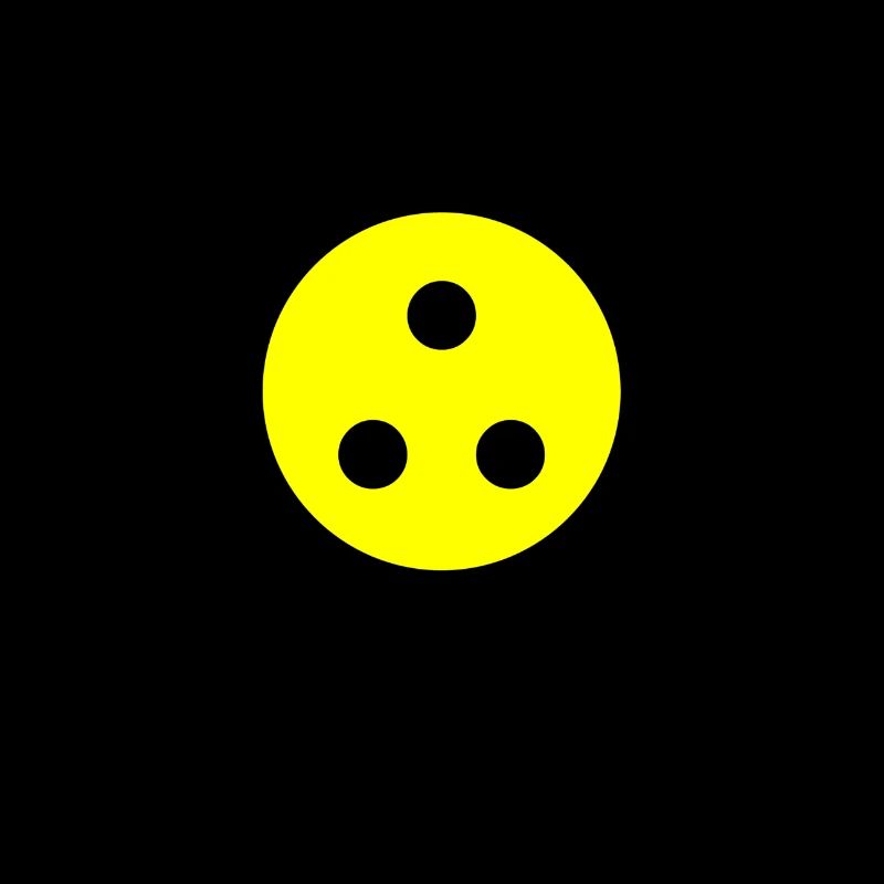 Symbole aveugle - cercle jaune points noirs
