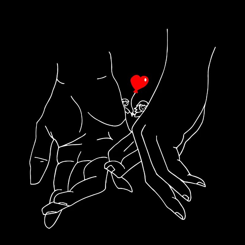 Dessin amour mains doigts