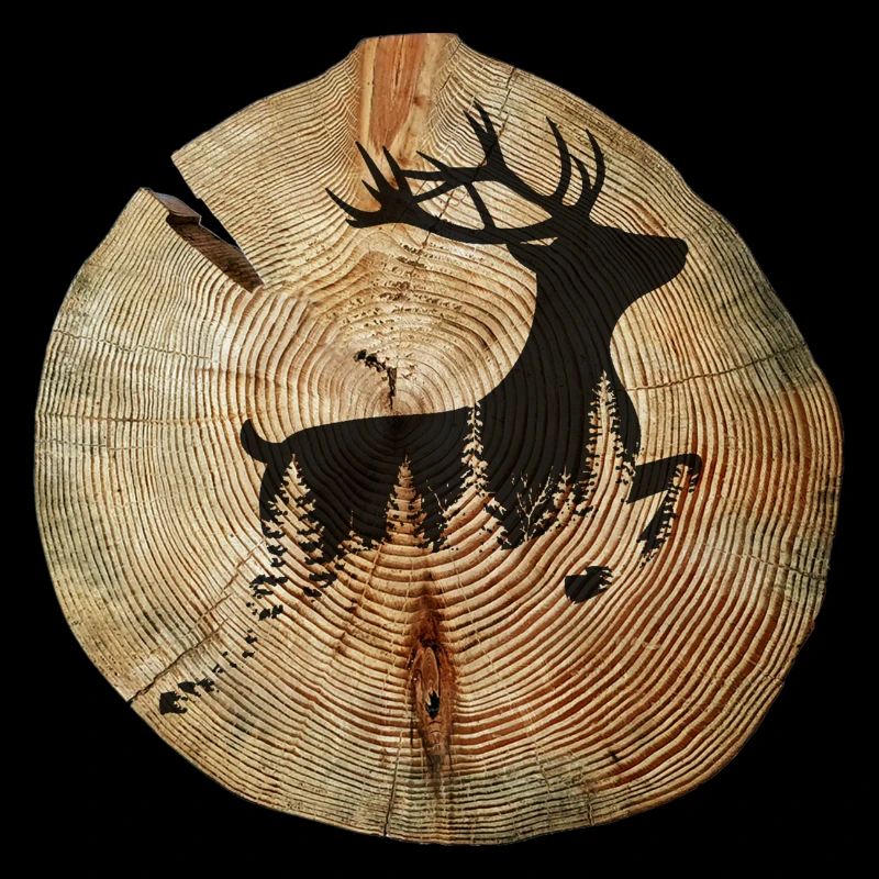 Baumscheibe Hirsch