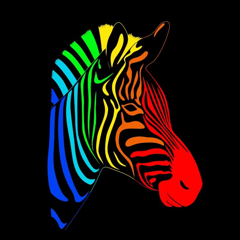 Farbiges Zebra