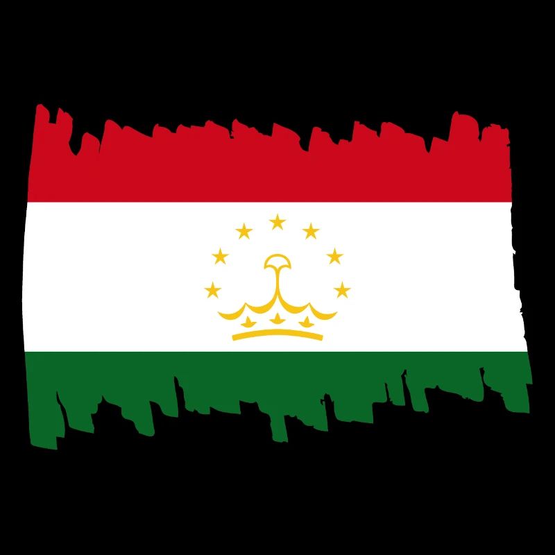 Drapeau national de Tajikistan - brush vertical Flag