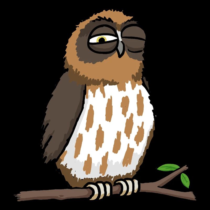Hibou endormi
