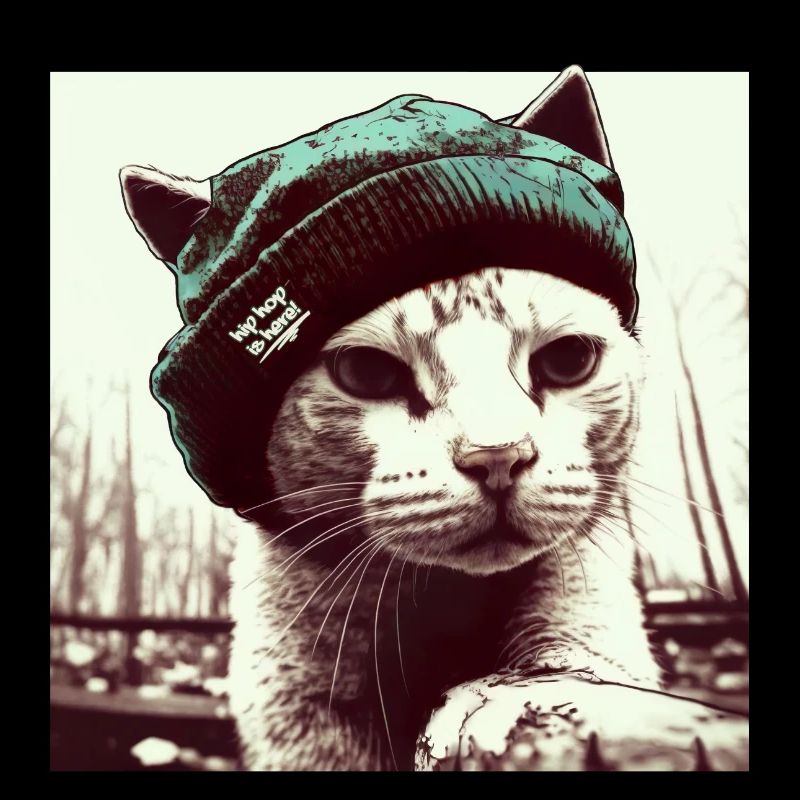 Purr Hip Hop 02 I Coole Katze Rap Mann Geschenk