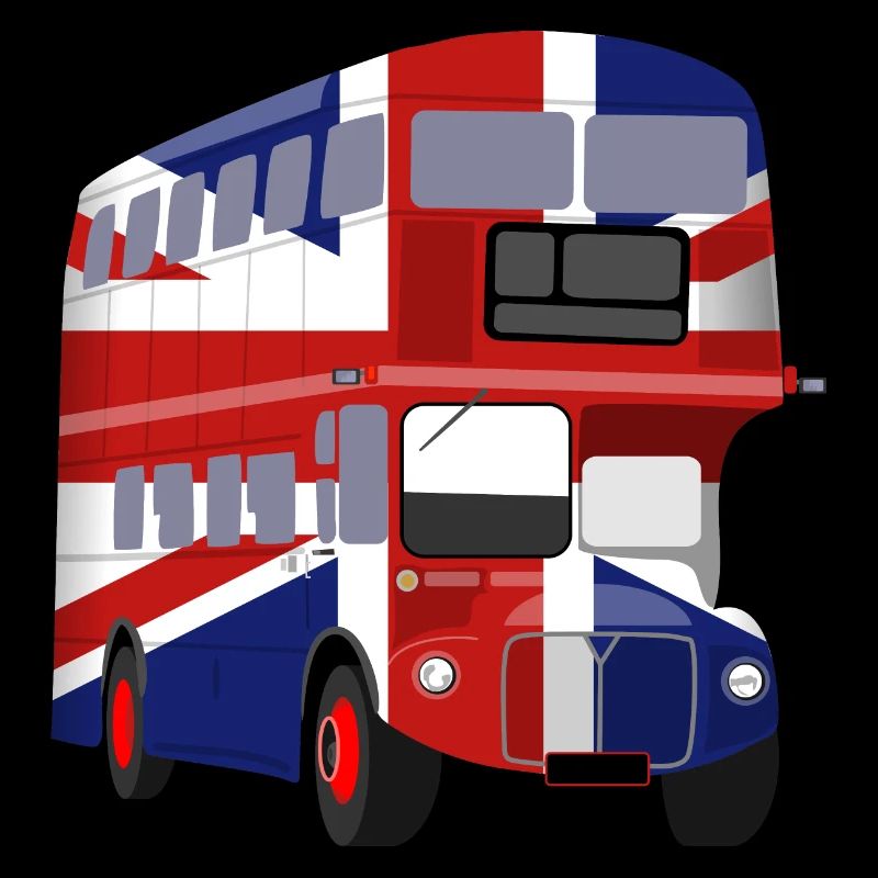 Patriotic Union Jack Double Decker Bus