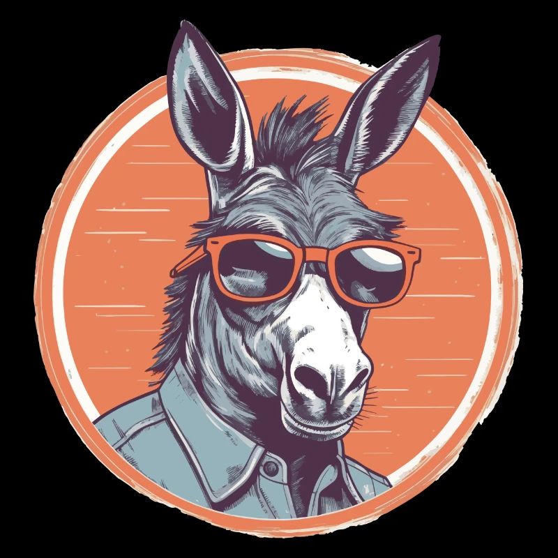 Donkey, Sunglasses, Mule, Mule, Steppe