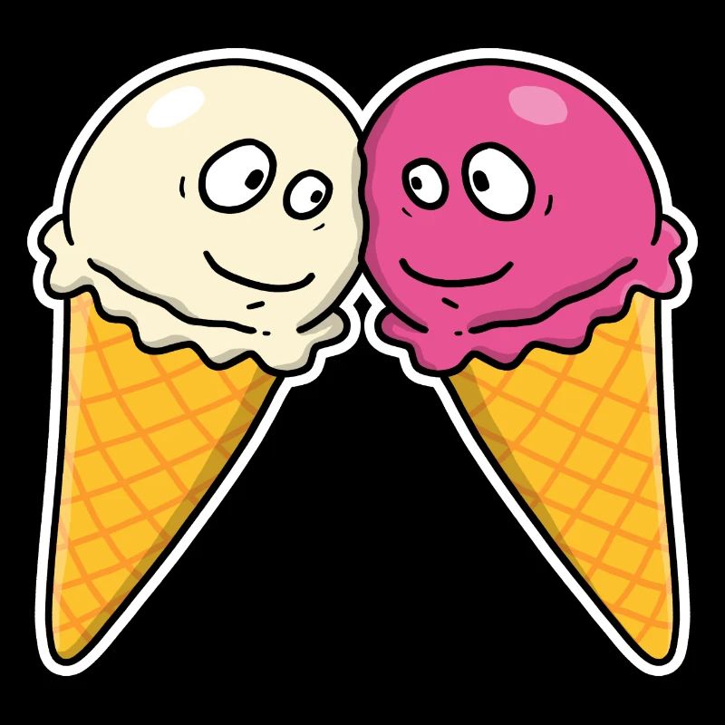 Verliebt in Eis Creme