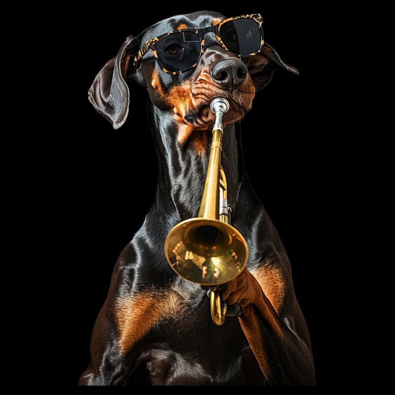 Doberman Pinscher Trompette