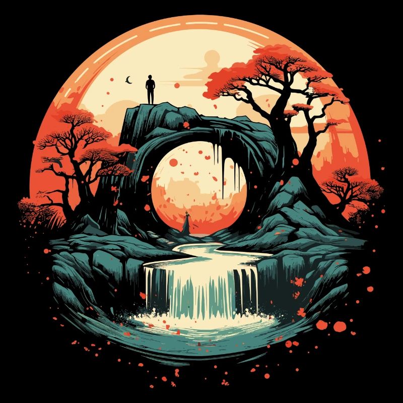 Eine wunderschöne Landschaft in einem Ball