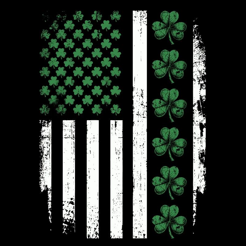 Drapeau irlandais du trèfle américain