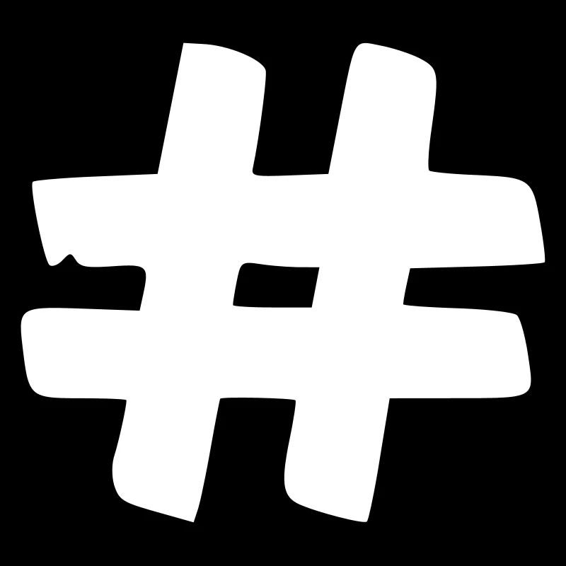 Hashtag (white)