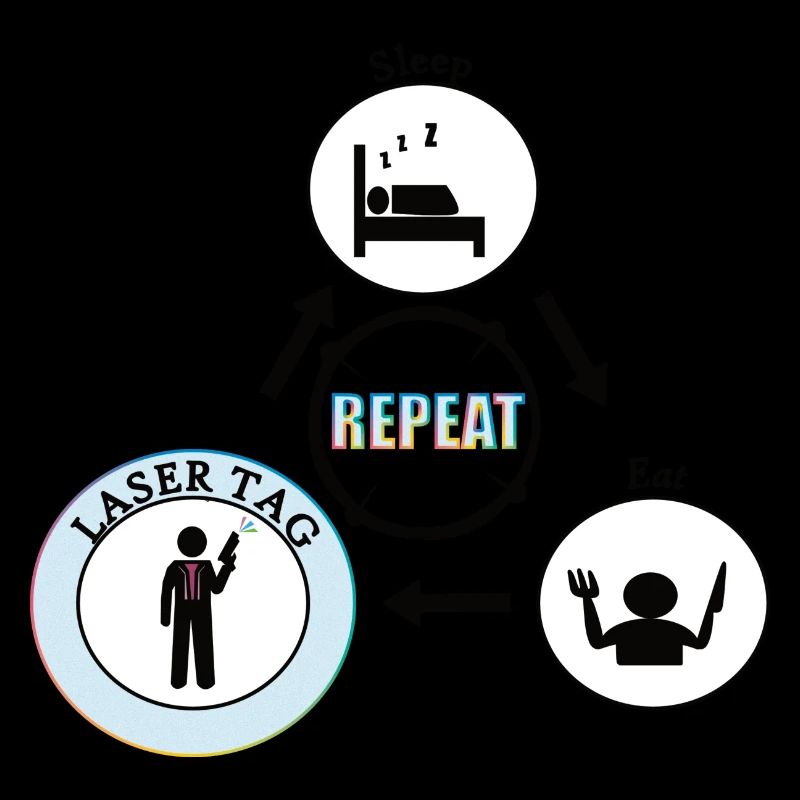 Lasertag eat sleep repeat