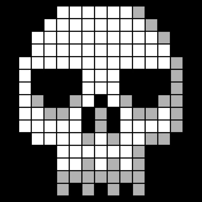 Pixel-Schädel