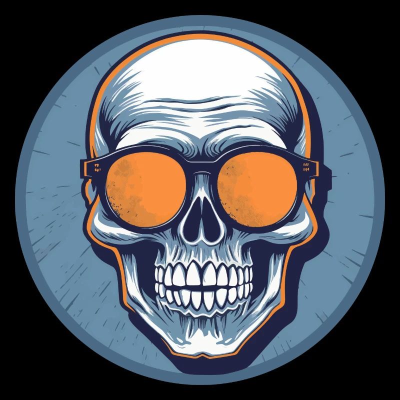 Skull with sunglasses, skull, skeleton