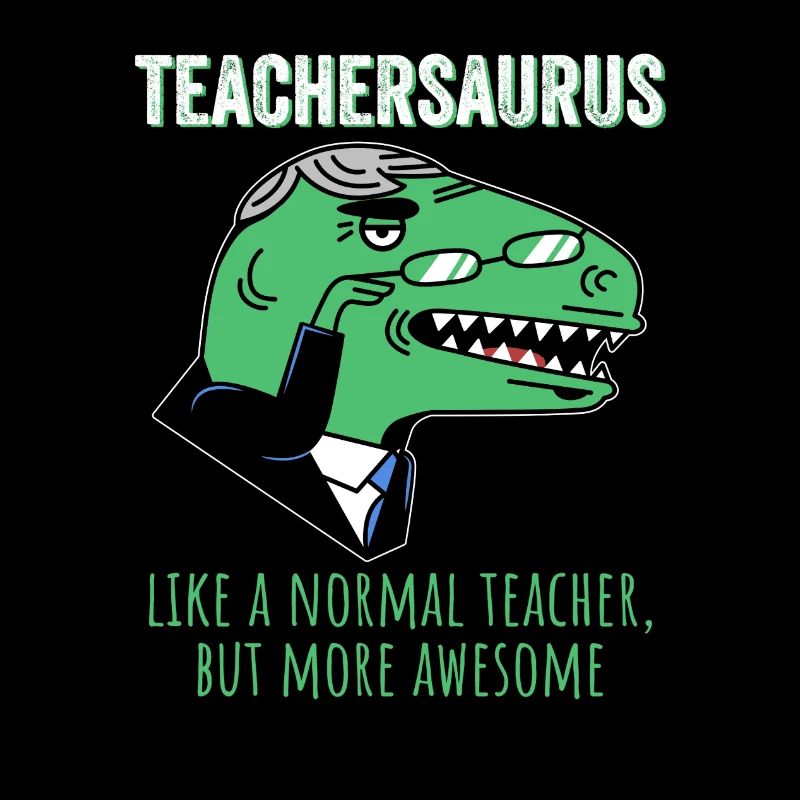Dinosaurier Teachersaurus wie ein normaler Lehrer