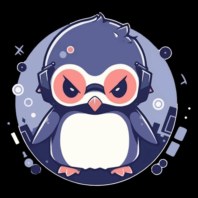 Penguin with sunglasses, Antarctic bird