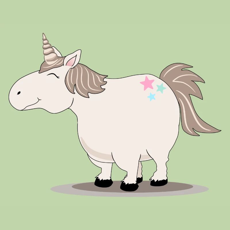 Dickes niedliches Einhorn