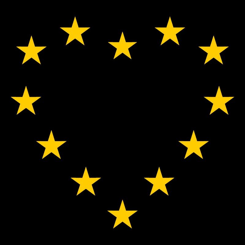 Drapeau de l'UE comme coeur - drapeau de l'Europe