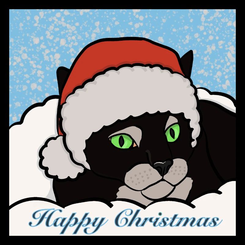 Santa paws cat