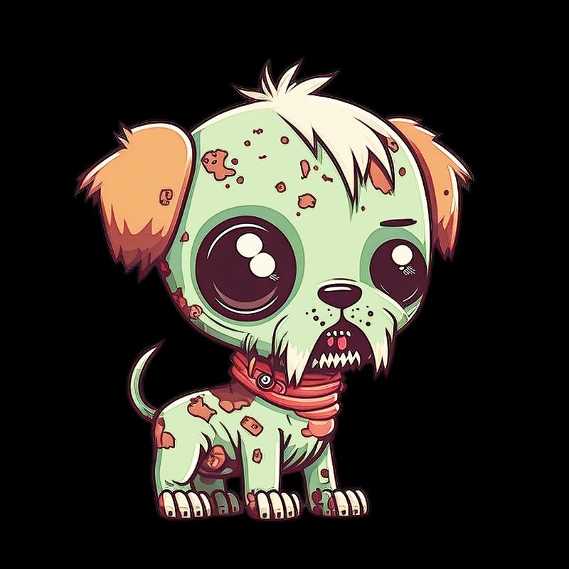 Chien chiot zombie