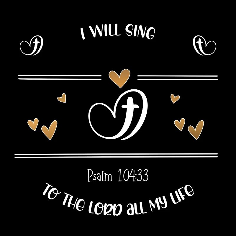 Christliches Design Ich werde dem Herrn singen