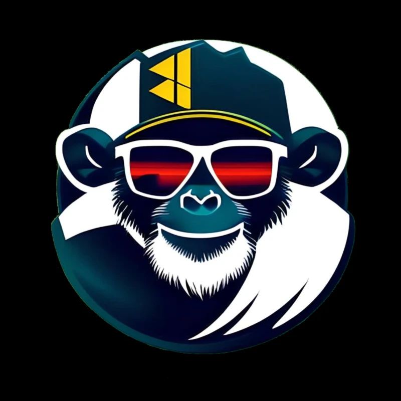 chimpanze hyper stylé avec lunettes et casquette