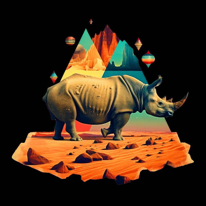 Das Nashorn in der Steppe