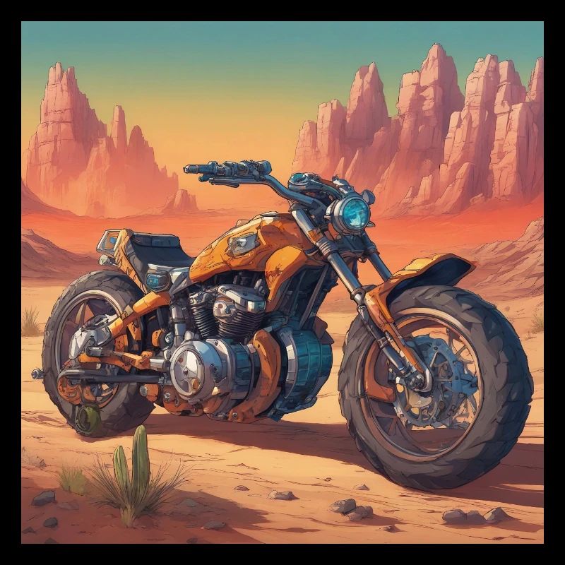 a dirty and evil looking motorcycle