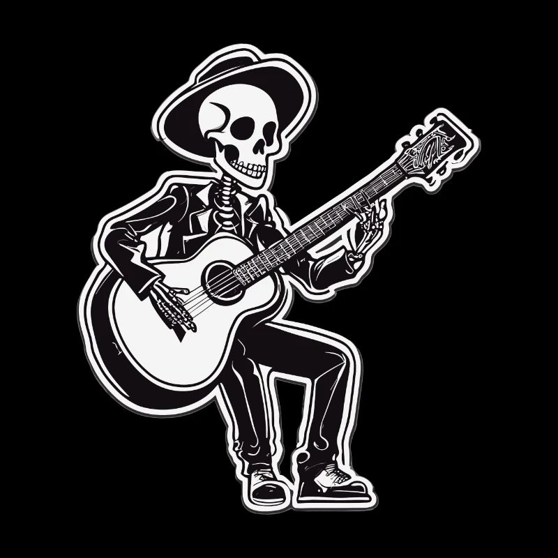 Guitar playing Skeleton