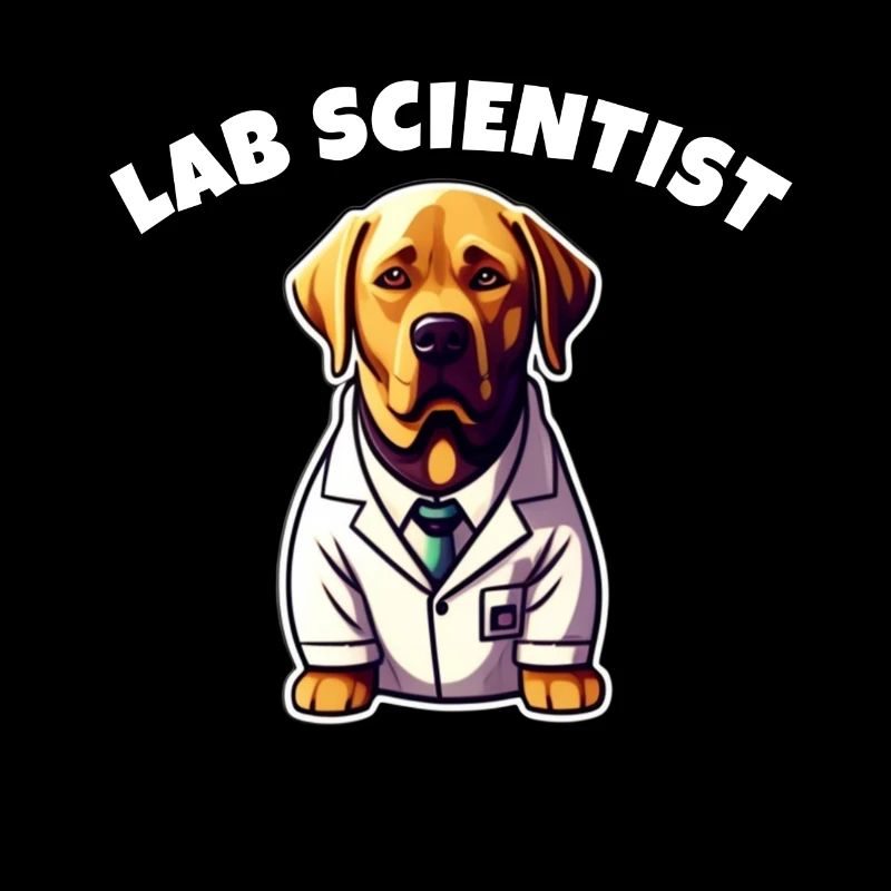 Scientifique De Laboratoire Drôle Labrador Jeu De Mots Science Chien