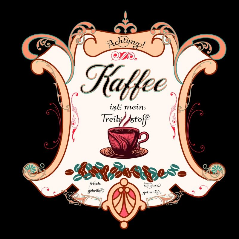 Kaffee ist mein Treibstoff rot