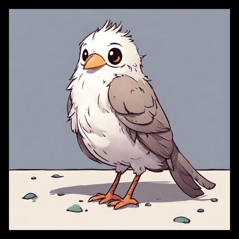 Small white-gray bird