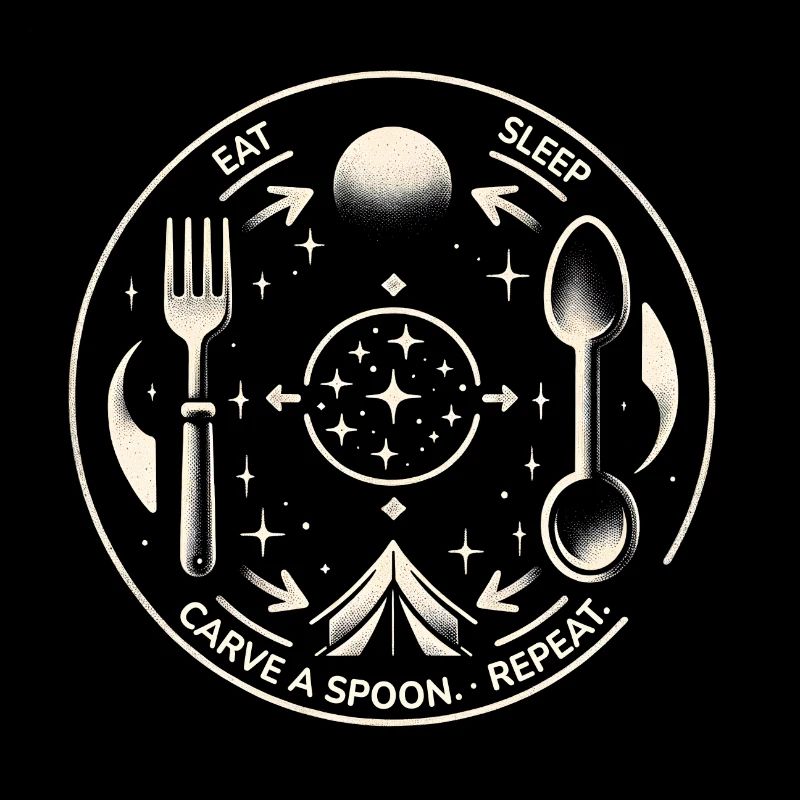 Eating, Sleeping, Bushcraft, Repeating