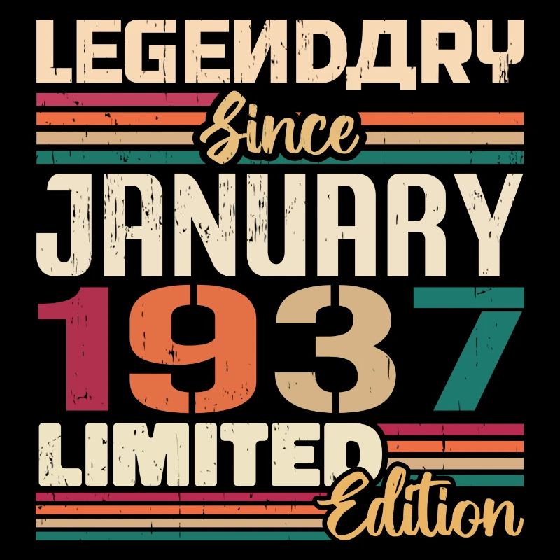 Geburtstagsgeschenk Geboren Im Januar 1937 - 1937