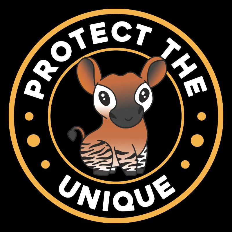 protéger l’unique Design pour un amoureux de l’okapi