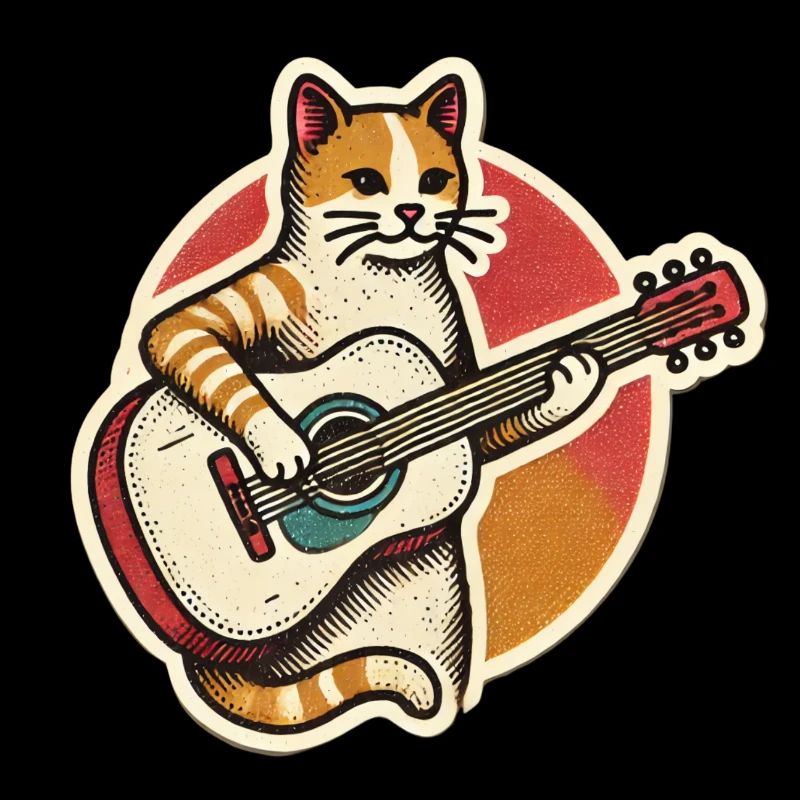 Cat with Guitar / Guitar