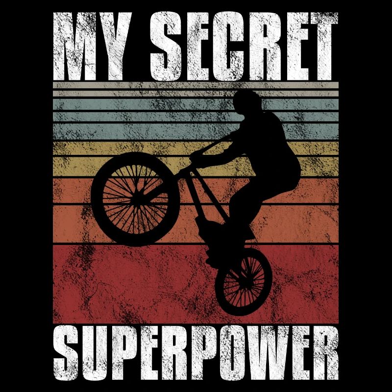 Le BMX est mon cadeau secret de bicyclette de roue de superpuissance