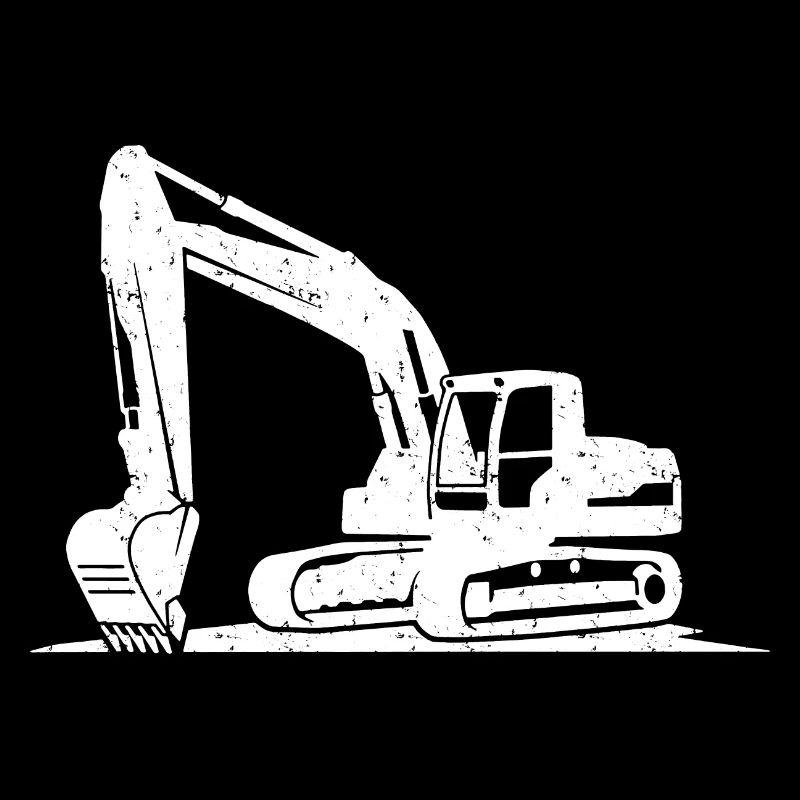 Loading Bucket Silhouette Excavator Operator Gift