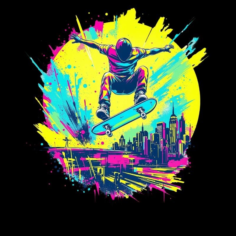 Neon Skater – Ride or Die Graffiti Style