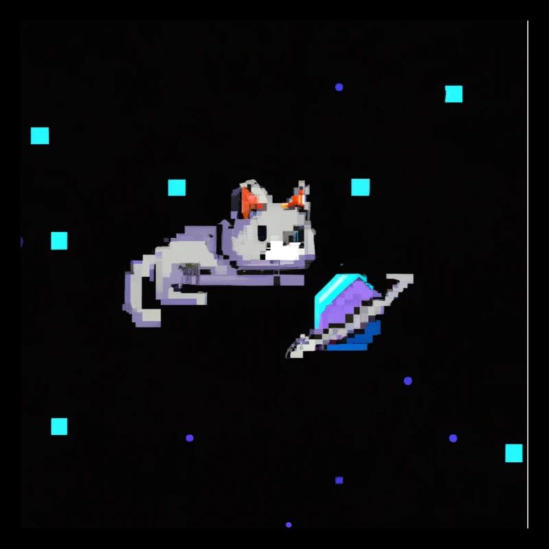 Chat de l’espace - PixelArt
