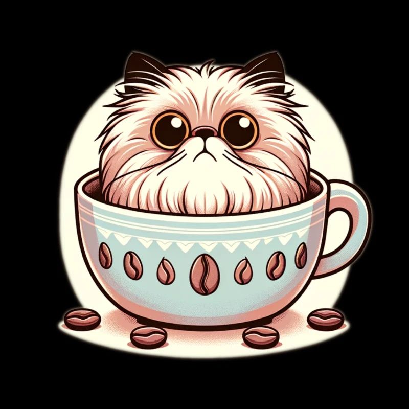 Chaton mignon dans une tasse de café