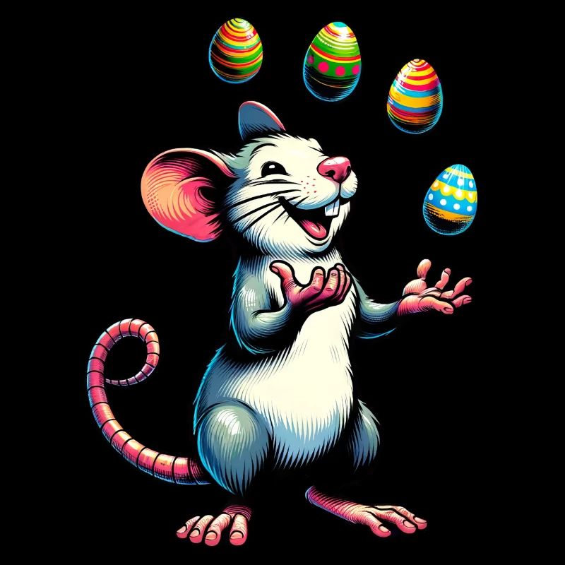 Easter Mouse & Rat with Easter Eggs