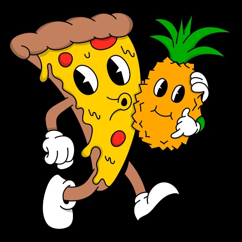 Pizza und Ananas