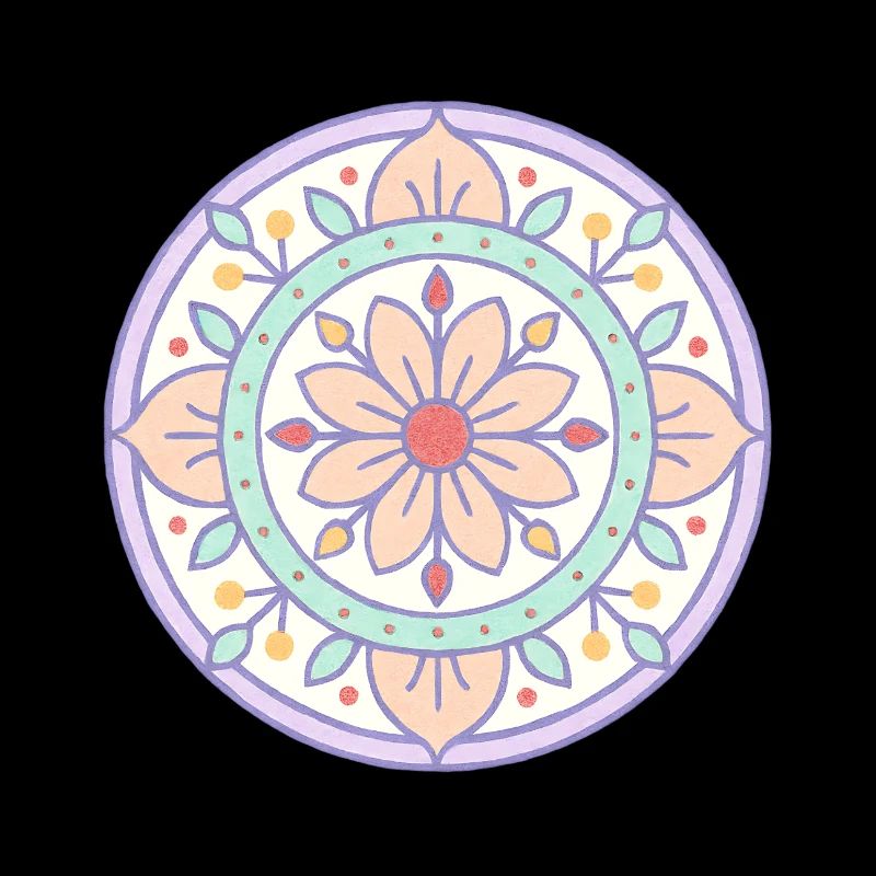 Mandala mit Risographie-Effekt