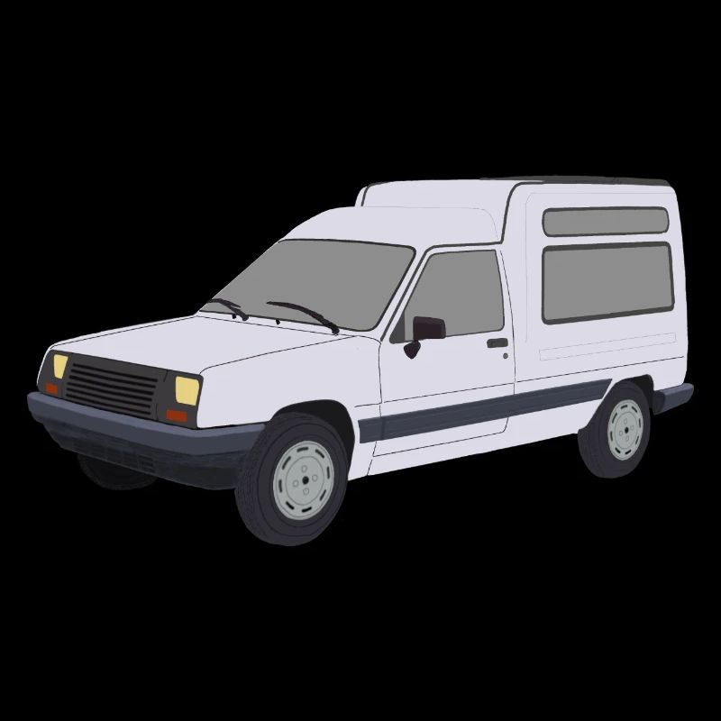 Weißer Rapid Express Kastenwagen Auto