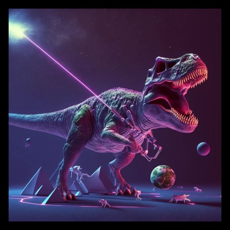 Dinosaure dans l'espace