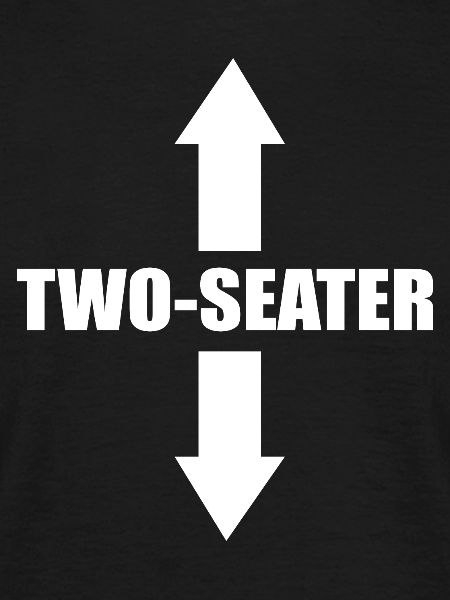 Two Seater With Arrows Pointing Up & Down Funny