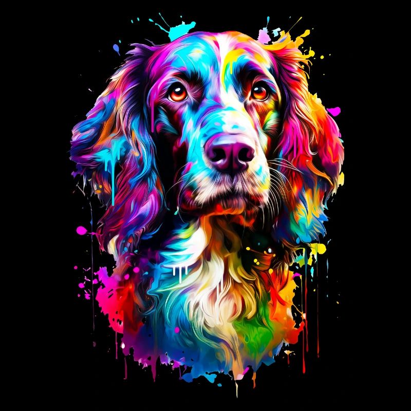 Chien Springer Spaniel peint
