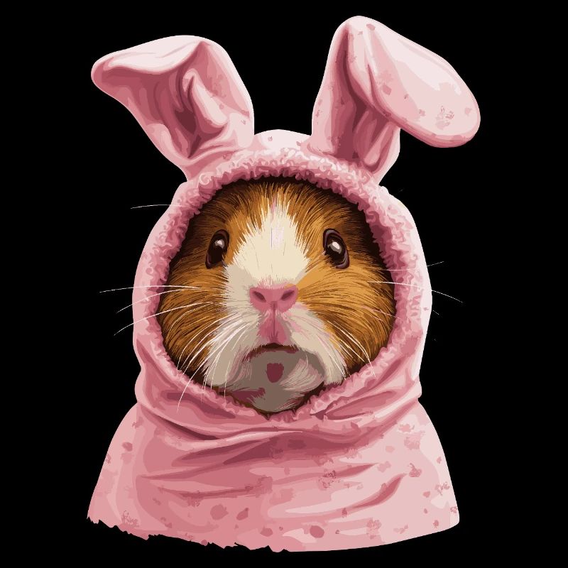 Cochon d’Inde en costume de lapin de Pâques