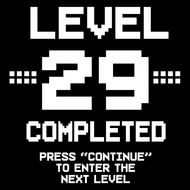 29 Birthday Gamer Level 29 Complete